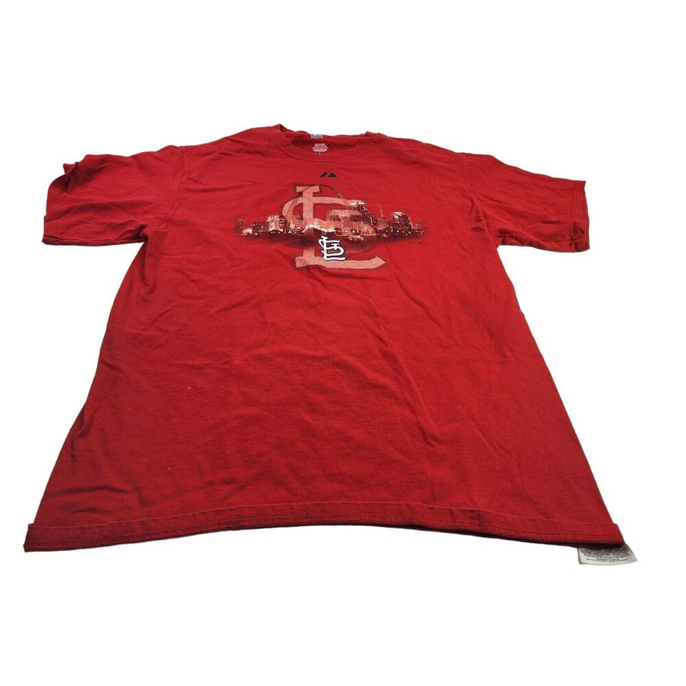 St. Louis Cardinals‎ Majestic Size L Large Red T-Shirt